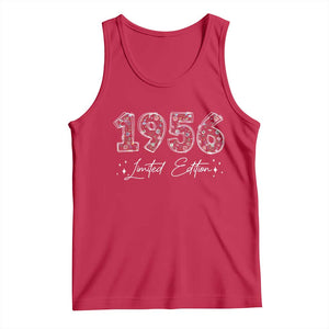 70th Birthday Tank Top Floral 1956 70 Year Old Birthday Gifts For Women TS10 Red Print Your Wear