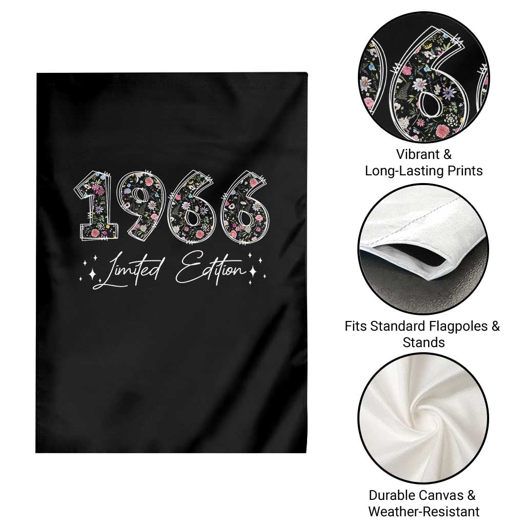 60th Birthday Garden Flag Floral 1966 60 Year Old Birthday Gifts For Women TS10 Print Your Wear