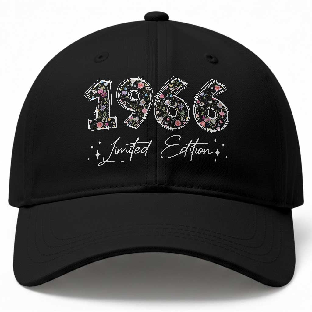 60th Birthday Baseball Cap Floral 1966 60 Year Old Birthday Gifts For Women TS10 Print Your Wear