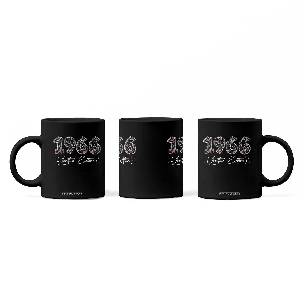 60th Birthday Coffee Mug Floral 1966 60 Year Old Birthday Gifts For Women TS10 Print Your Wear