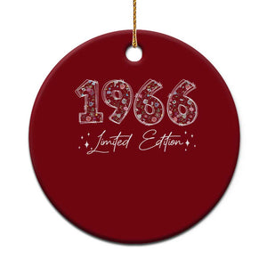 60th Birthday Ceramic Ornament Floral 1966 60 Year Old Birthday Gifts For Women TS10 1pc Red Print Your Wear