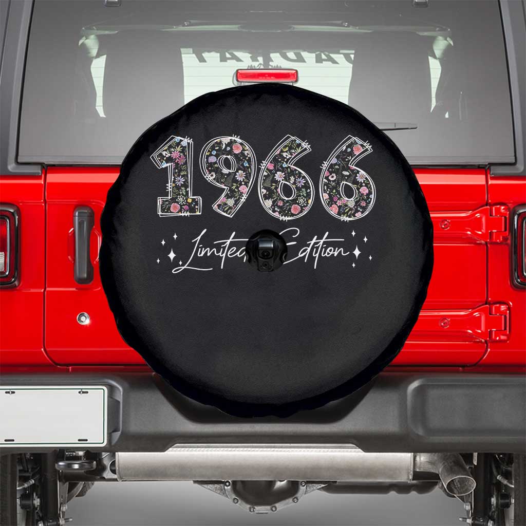 60th Birthday Spare Tire Cover Floral 1966 60 Year Old Birthday Gifts For Women TS10 Black Print Your Wear