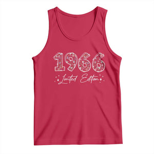 60th Birthday Tank Top Floral 1966 60 Year Old Birthday Gifts For Women TS10 Red Print Your Wear