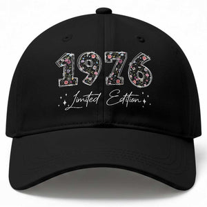 50th Birthday Baseball Cap Floral 1976 50 Year Old Birthday Gifts For Women TS10 Print Your Wear