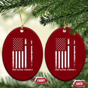 God Bless America Ceramic Ornament America Pride USA US Flag Patriotic 4th of July TS10 Print Your Wear