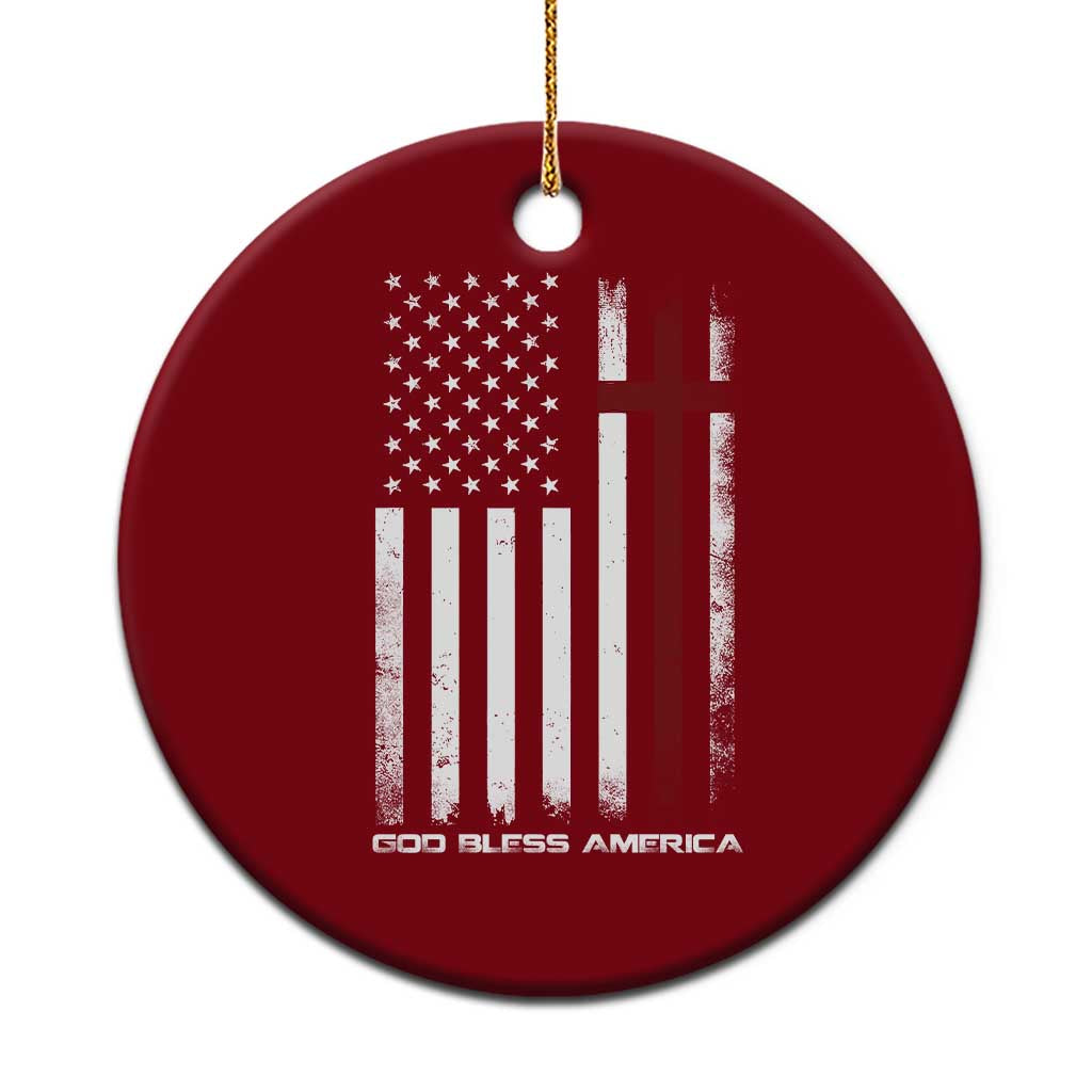 God Bless America Ceramic Ornament America Pride USA US Flag Patriotic 4th of July TS10 1pc Red Print Your Wear