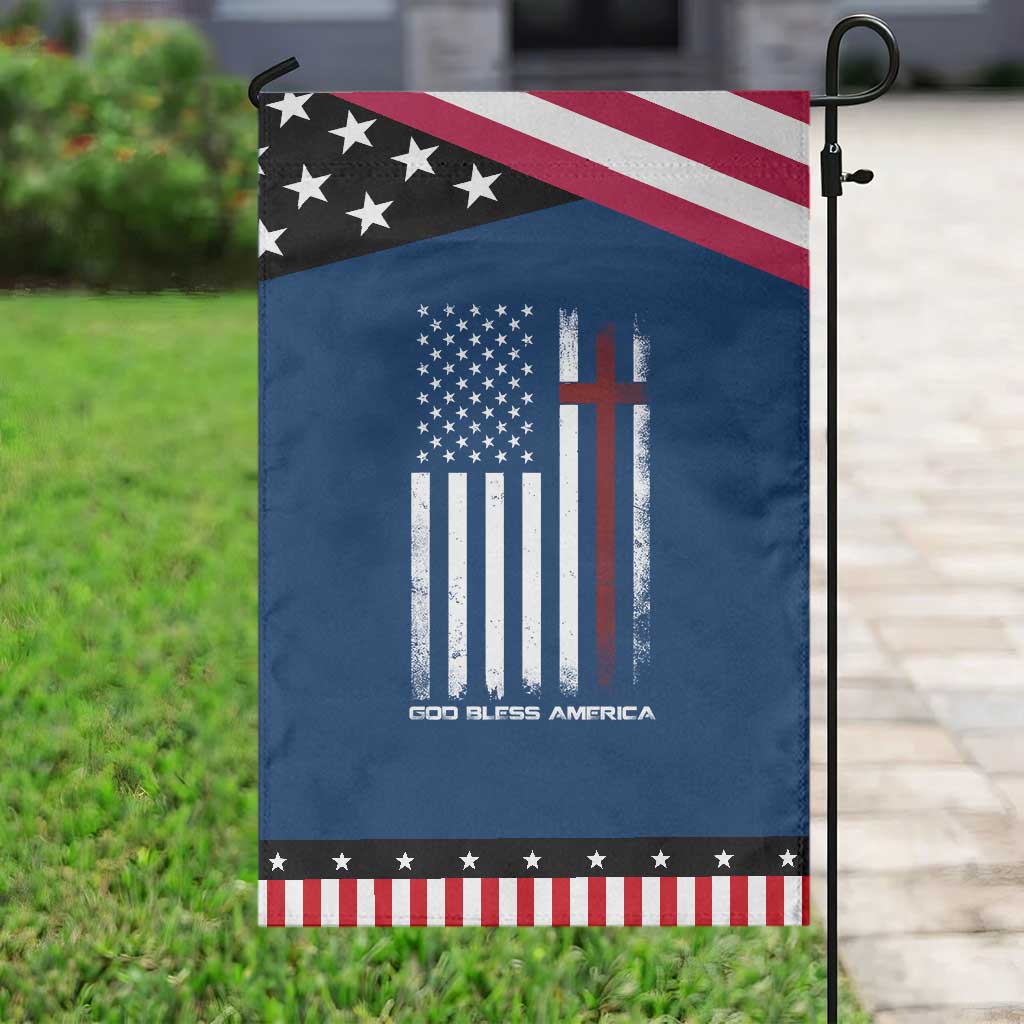God Bless America Garden Flag America Pride USA US Flag Patriotic 4th of July TS10 Classic Blue Black Print Your Wear