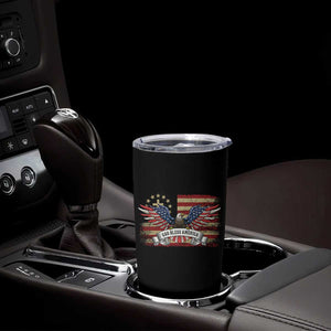 God Bless America Tumbler Cup Vintage Eagle Christian Cross Flag 4th Of July TS10 Print Your Wear