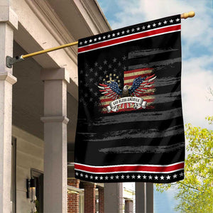 God Bless America Garden Flag Vintage Eagle Christian Cross Flag 4th Of July TS10 Distressed Black Red Print Your Wear