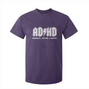 Funny ADHD T Shirt For Kid Hey Look a Squirrel Rocks Graphic TS10 Purple Print Your Wear