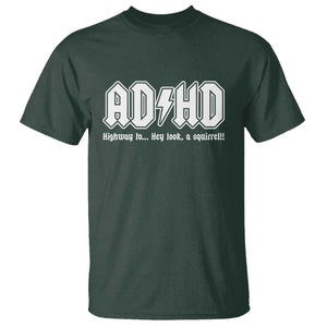 Funny ADHD T Shirt Hey Look a Squirrel Rocks Graphic TS10 Dark Forest Green Print Your Wear