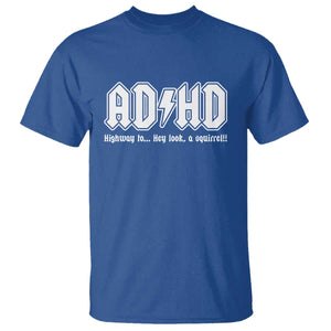 Funny ADHD T Shirt Hey Look a Squirrel Rocks Graphic TS10 Royal Blue Print Your Wear