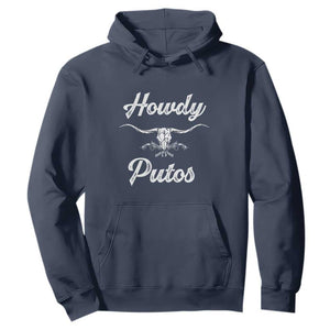 Howdy Putos Hoodie Western Cowboy Skull Outlaw Style TS10 Navy Print Your Wear