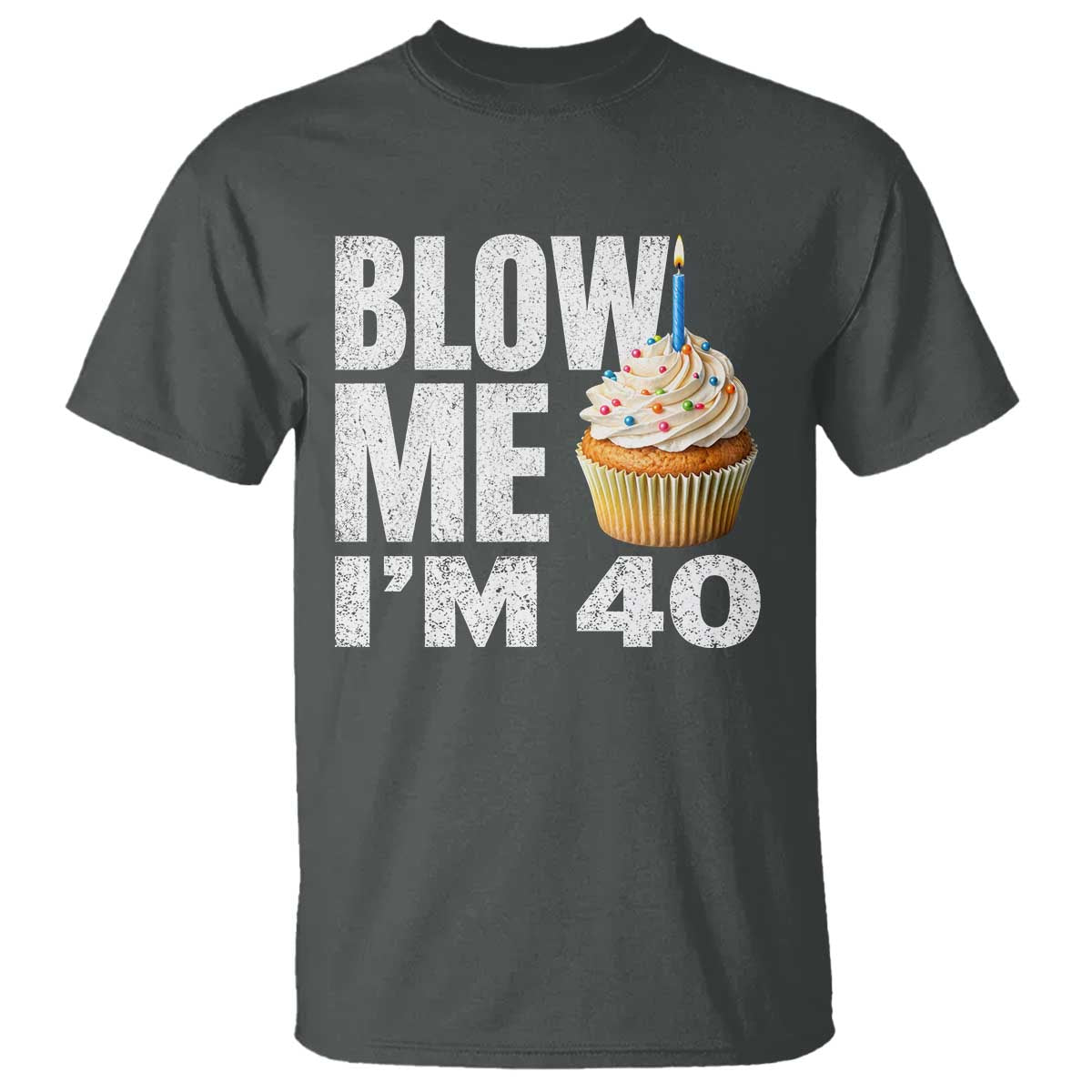 Funny 40th Birthday T Shirt Blow Me Im 40 Year Old Bday Gag Gift Saying TS10 Dark Heather Print Your Wear