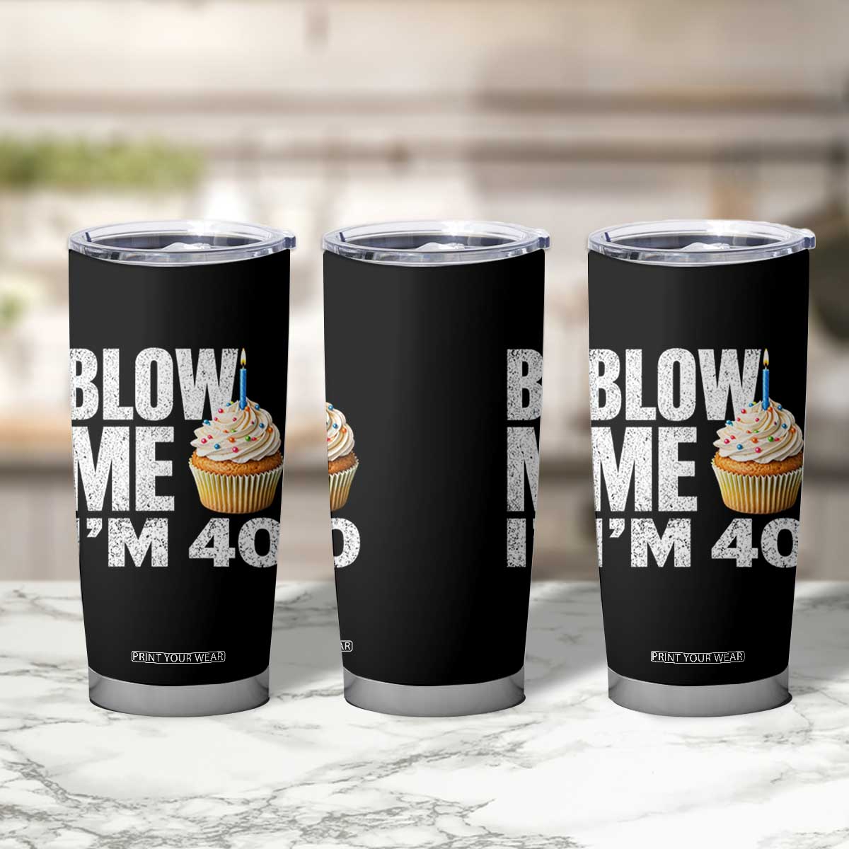 Funny 40th Birthday Tumbler Cup Blow Me Im 40 Year Old Bday Gag Gift Saying TS10 Print Your Wear