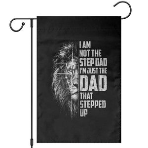 Bonus Dad Garden Flag Stepdad Gifts From Stepdaughter Stepson Cross Lion Stepped Up Dad TS10 Black Print Your Wear