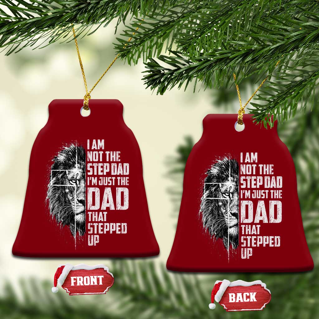 Bonus Dad Ceramic Ornament Stepdad Gifts From Stepdaughter Stepson Cross Lion Stepped Up Dad TS10 Print Your Wear