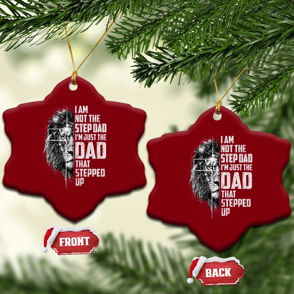 Bonus Dad Ceramic Ornament Stepdad Gifts From Stepdaughter Stepson Cross Lion Stepped Up Dad TS10 Print Your Wear