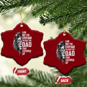 Bonus Dad Ceramic Ornament Stepdad Gifts From Stepdaughter Stepson Cross Lion Stepped Up Dad TS10 Print Your Wear