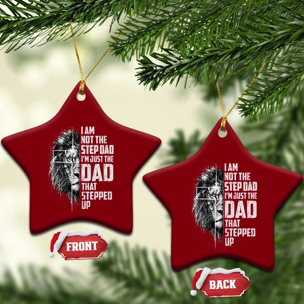 Bonus Dad Ceramic Ornament Stepdad Gifts From Stepdaughter Stepson Cross Lion Stepped Up Dad TS10 Print Your Wear