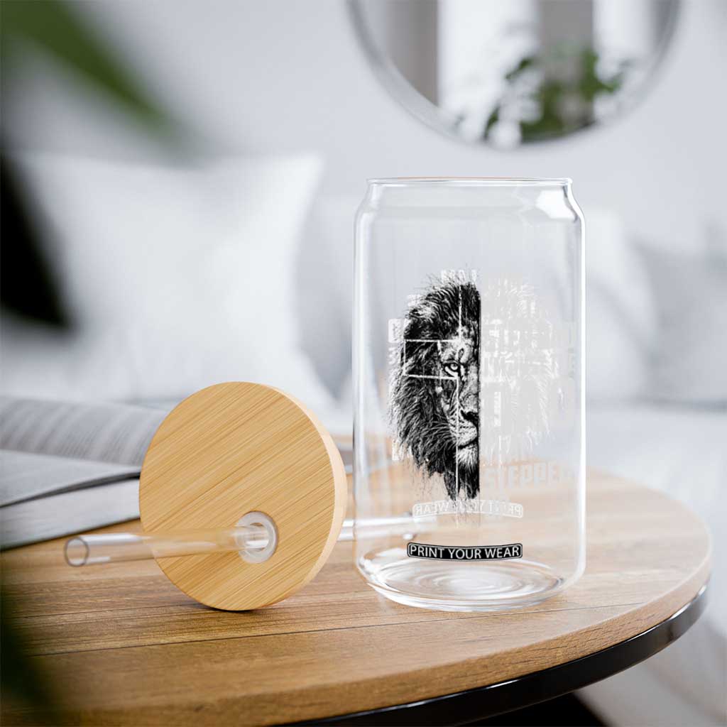 Bonus Dad Glass Can Stepdad Gifts From Stepdaughter Stepson Cross Lion Stepped Up Dad TS10 Print Your Wear