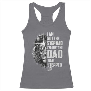 Bonus Dad Racerback Tank Top Stepdad Gifts From Stepdaughter Stepson Cross Lion Stepped Up Dad TS10 Charcoal Print Your Wear