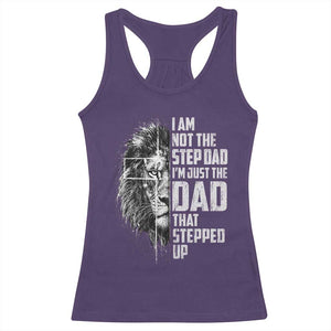 Bonus Dad Racerback Tank Top Stepdad Gifts From Stepdaughter Stepson Cross Lion Stepped Up Dad TS10 Purple Print Your Wear