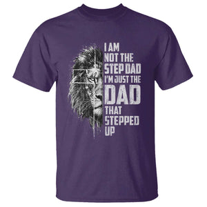 Bonus Dad T Shirt Stepdad Gifts From Stepdaughter Stepson Cross Lion Stepped Up Dad TS10 Purple Print Your Wear