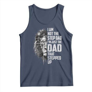 Bonus Dad Tank Top Stepdad Gifts From Stepdaughter Stepson Cross Lion Stepped Up Dad TS10 Navy Print Your Wear