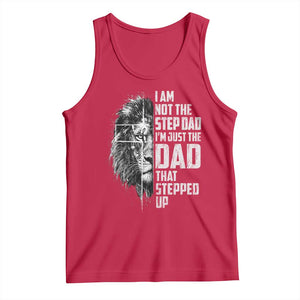 Bonus Dad Tank Top Stepdad Gifts From Stepdaughter Stepson Cross Lion Stepped Up Dad TS10 Red Print Your Wear