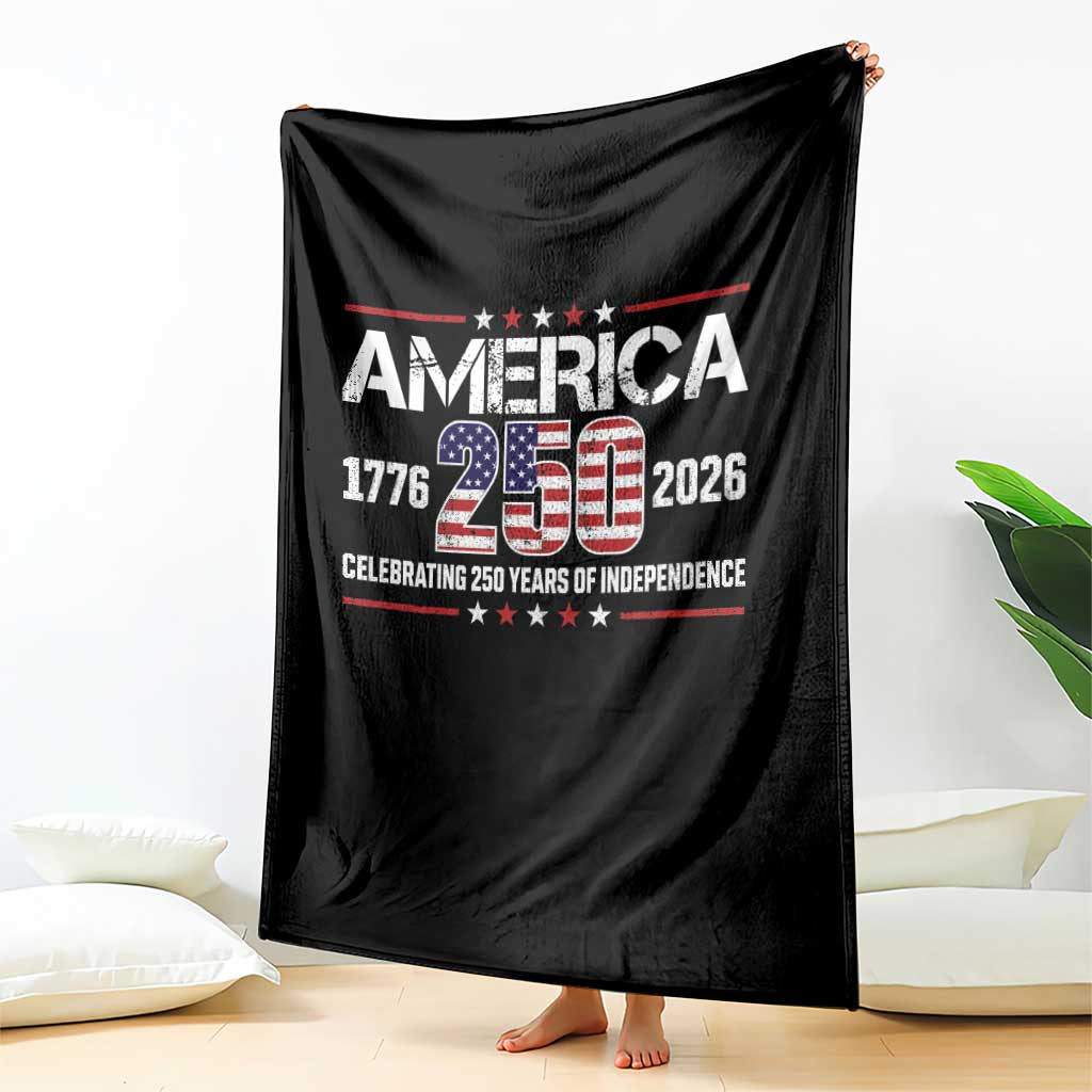 250th Anniversary Throw Blanket American 250 Years Birthday Patriotic 1776 2026 TS10 Print Your Wear