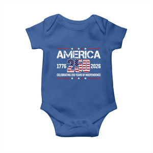 250th Anniversary Baby Onesie American 250 Years Birthday Patriotic 1776 2026 TS10 Royal Blue Print Your Wear