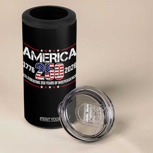 250th Anniversary 4 in 1 Can Cooler Tumbler American 250 Years Birthday Patriotic 1776 2026 TS10 Print Your Wear