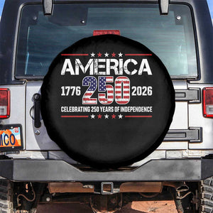 250th Anniversary Spare Tire Cover American 250 Years Birthday Patriotic 1776 2026 TS10 No hole Black Print Your Wear