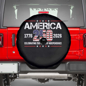 250th Anniversary Spare Tire Cover American 250 Years Birthday Patriotic 1776 2026 TS10 Black Print Your Wear