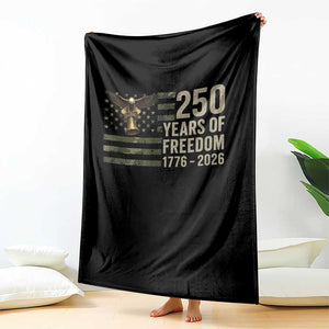 250th Anniversary Throw Blanket 1776 2026 250 Years Birthday Patriotic Camouflage USA Flag TS10 Print Your Wear
