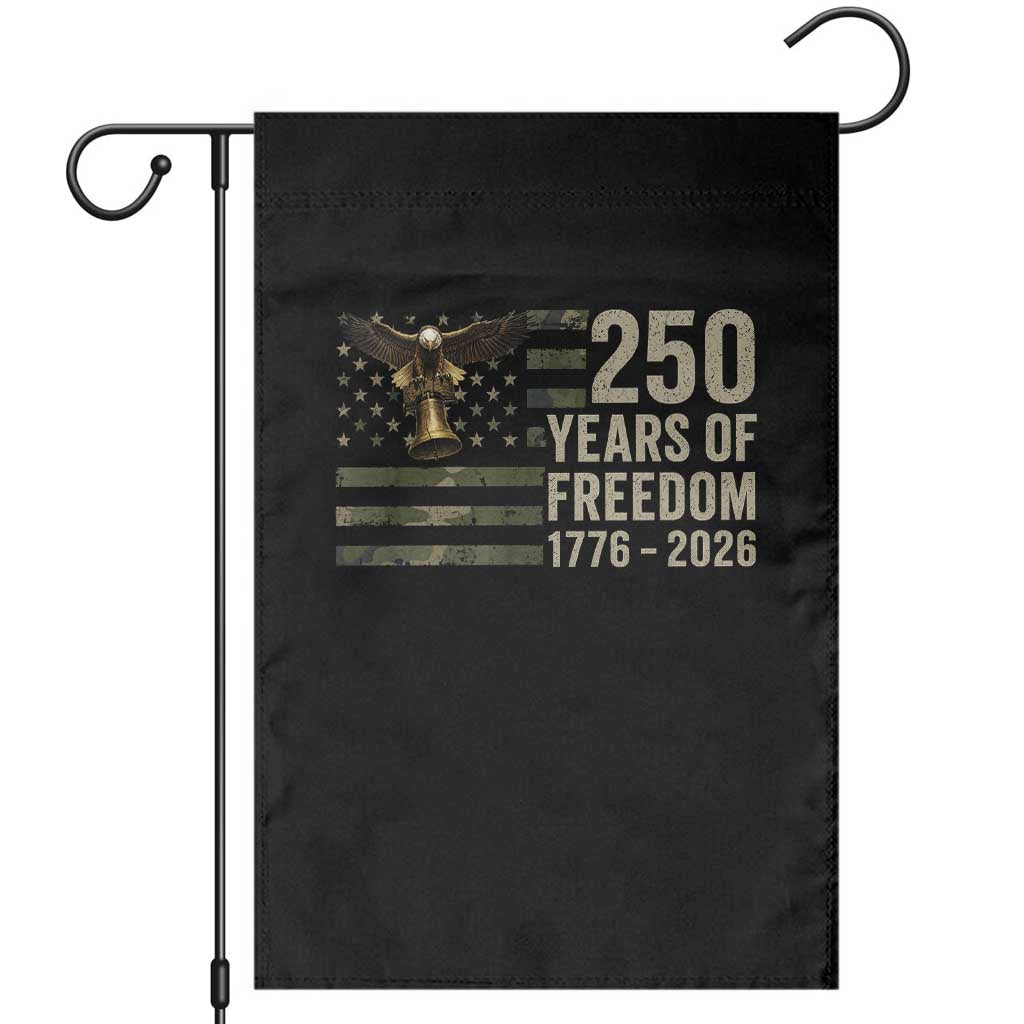 250th Anniversary Garden Flag 1776 2026 250 Years Birthday Patriotic Camouflage USA Flag TS10 Black Print Your Wear