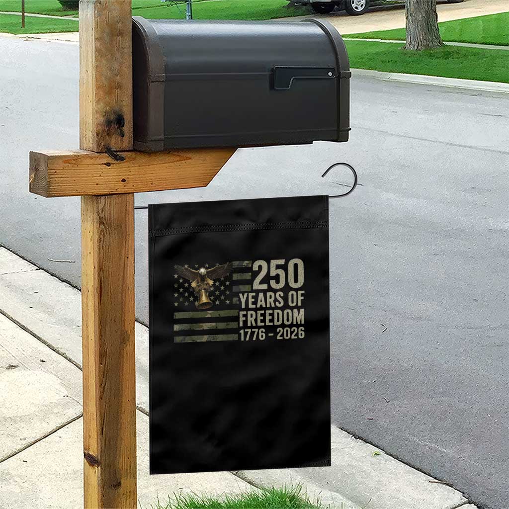 250th Anniversary Garden Flag 1776 2026 250 Years Birthday Patriotic Camouflage USA Flag TS10 Print Your Wear