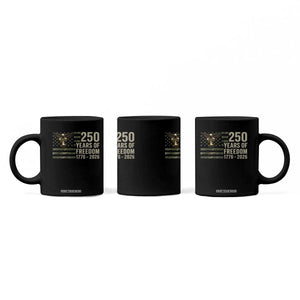 250th Anniversary Coffee Mug 1776 2026 250 Years Birthday Patriotic Camouflage USA Flag TS10 Print Your Wear