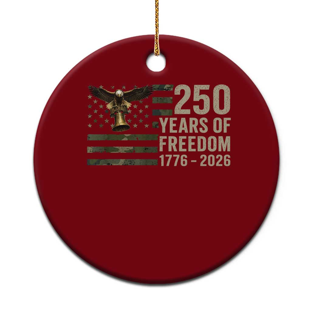 250th Anniversary Ceramic Ornament 1776 2026 250 Years Birthday Patriotic Camouflage USA Flag TS10 1pc Red Print Your Wear