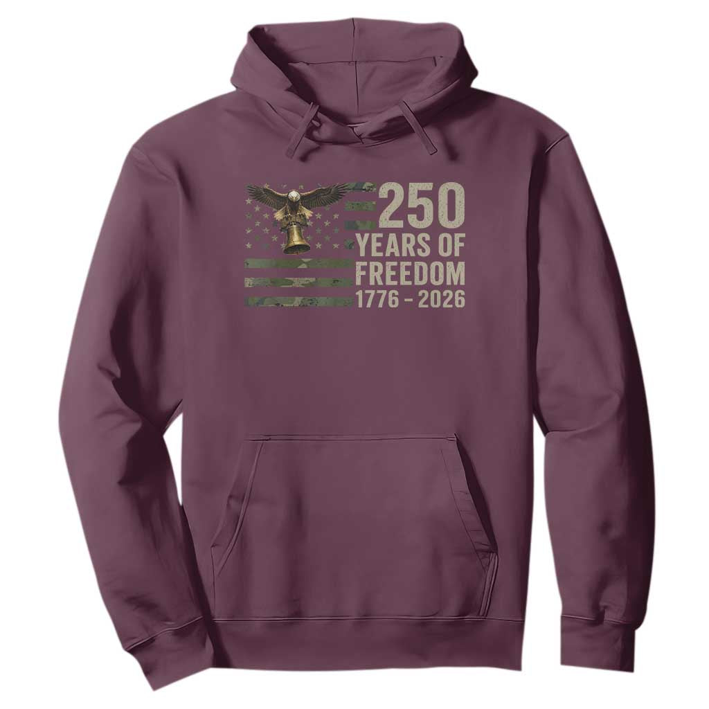 250th Anniversary Hoodie 1776 2026 250 Years Birthday Patriotic Camouflage USA Flag TS10 Maroon Print Your Wear