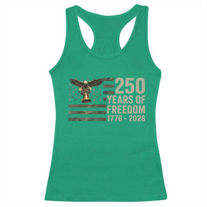 250th Anniversary Racerback Tank Top 1776 2026 250 Years Birthday Patriotic Camouflage USA Flag TS10 Irish Green Print Your Wear
