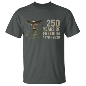 250th Anniversary T Shirt 1776 2026 250 Years Birthday Patriotic Camouflage USA Flag TS10 Dark Heather Print Your Wear