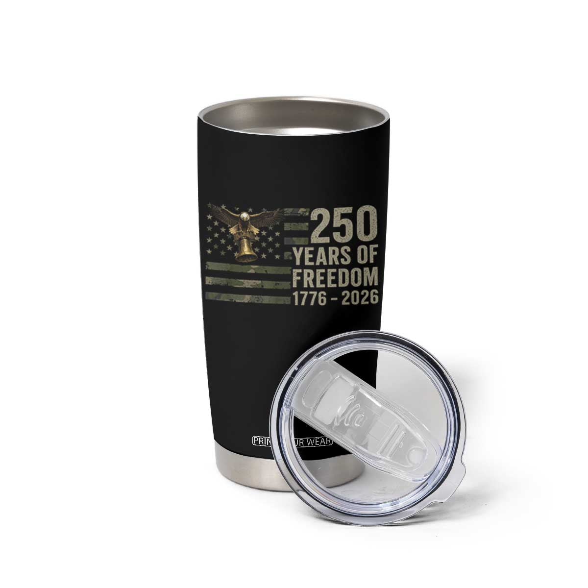 250th Anniversary Tumbler Cup 1776 2026 250 Years Birthday Patriotic Camouflage USA Flag TS10 Print Your Wear