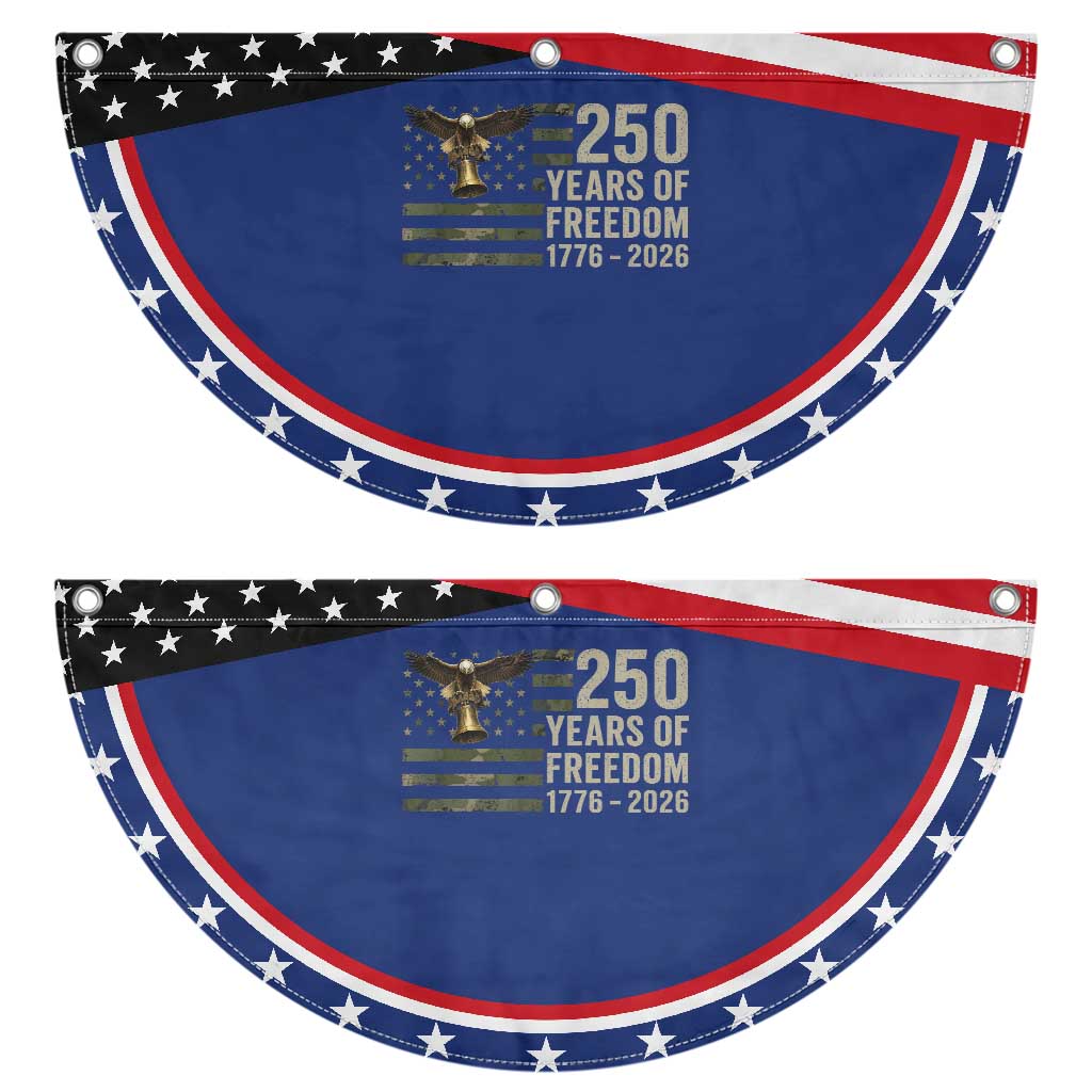 250th Anniversary Patriotic Fan Flag 1776 2026 250 Years Birthday Camouflage USA Flag