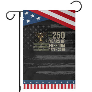 250th Anniversary Patriotic Garden Flag 1776 2026 250 Years Birthday Patriotic Camouflage USA Flag TS10 Distressed Black Blue Print Your Wear