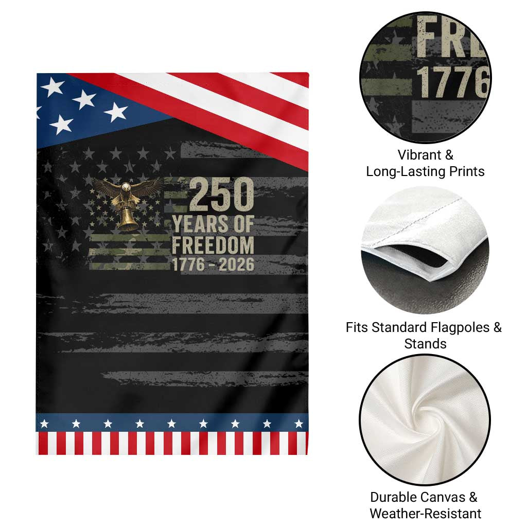 250th Anniversary Patriotic Garden Flag 1776 2026 250 Years Birthday Patriotic Camouflage USA Flag TS10 Print Your Wear