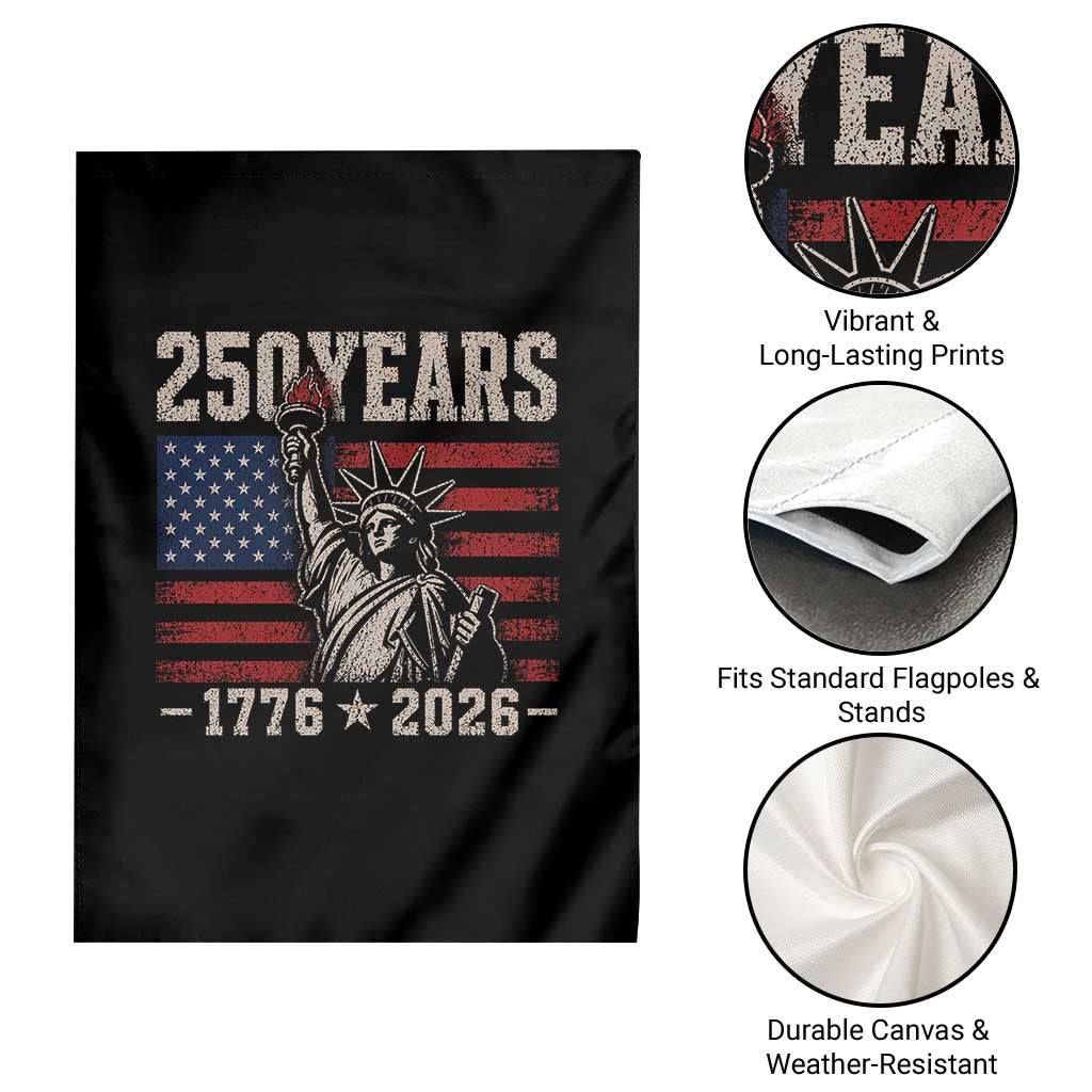 USA Independence 250th Anniversary Garden Flag Patriotic Lady Liberty American Flag 250 Years 1776 2026 TS10 Print Your Wear