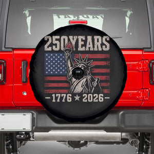 USA Independence 250th Anniversary Spare Tire Cover Patriotic Lady Liberty American Flag 250 Years 1776 2026 TS10 Black Print Your Wear