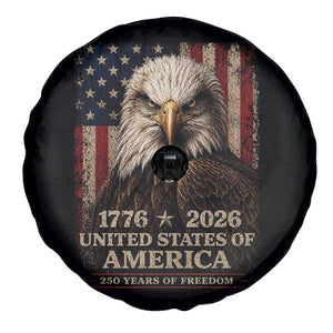 250 Anniversary USA Flag Spare Tire Cover Vintage Bald Eagle Patriotic 1776 2026 250 Years Birthday TS10 Print Your Wear